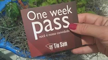Week pass da Academia Tio Sam distribuído para as famílias presentes