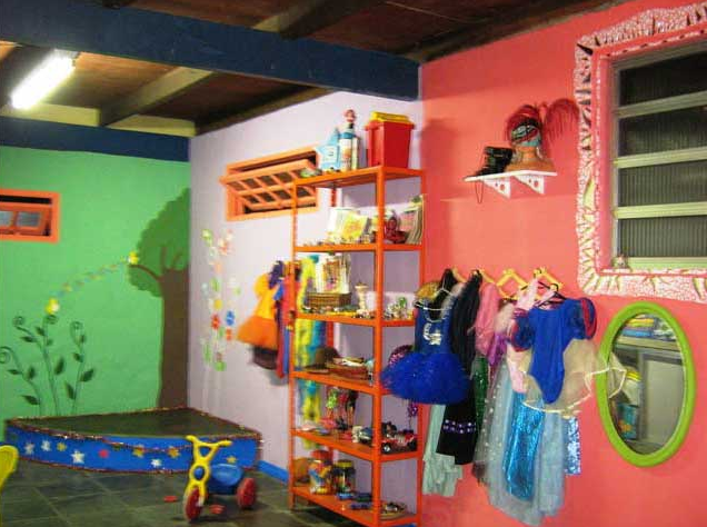 Espaço infantil da Pizzaria Las Leñas, em Niterói.