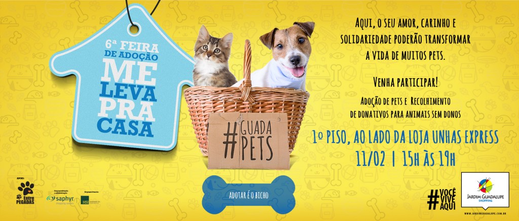 Feira de Adoção de Animais cartaz - 11 fev - Shopping Jardim Guadalupe
