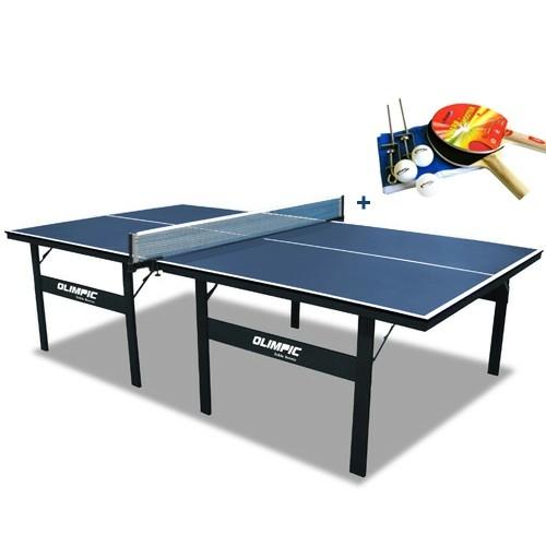 Tênis de Mesa, Ping Pong Klopf Olimpic 15 mm MDP com Pés Dobráveis + Kit Raquetes, Bolinhas e Rede - R$579,90 - www.americanas.com.br